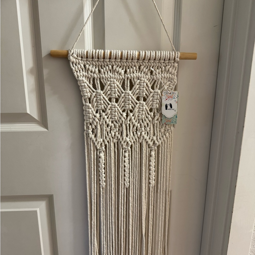 Handcrafted Cream Macramé Wall Hanging